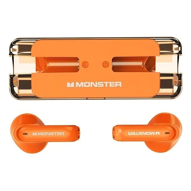Audífonos Inalámbricos Bluetooth Monster Xkt08 De Lujo Color Naranja