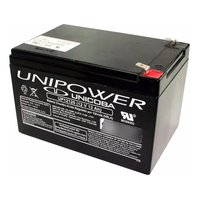 Selada Bateria 12v 12ah Nobreak Carrinho Elétrico Central