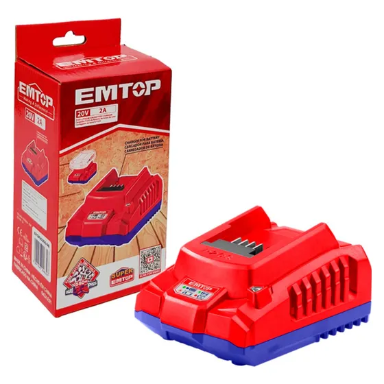 Carregador Para 1 Bateria 20v 2.0a Bivolt Emtop