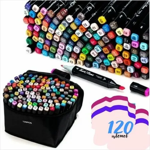 Marcadores De Diseño Touch Doble Punta Permanente 120 Pcs