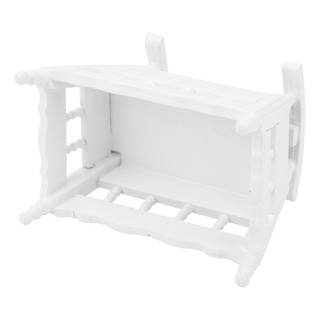 Cama De Muñecas De Madera Blanca Modelo Cuna Bebé En Miniatu Cama De Muñecas De Madera Blanca Modelo Cuna Bebé En Miniatu