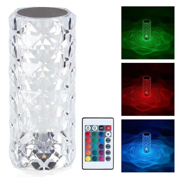 Lámpara Portátil Táctil 16 Colores De Luz Con Control Remoto