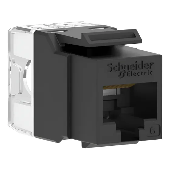 Schneider Actassi Flex Jack Rj45 Cat 6 Keystone Negro X24u