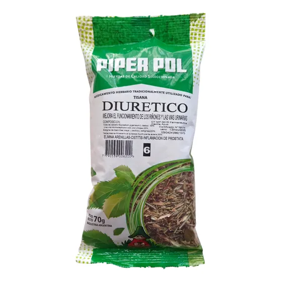 Diuretico Hierbas Seleccionadas Pilper Pol Tisana Nro 6