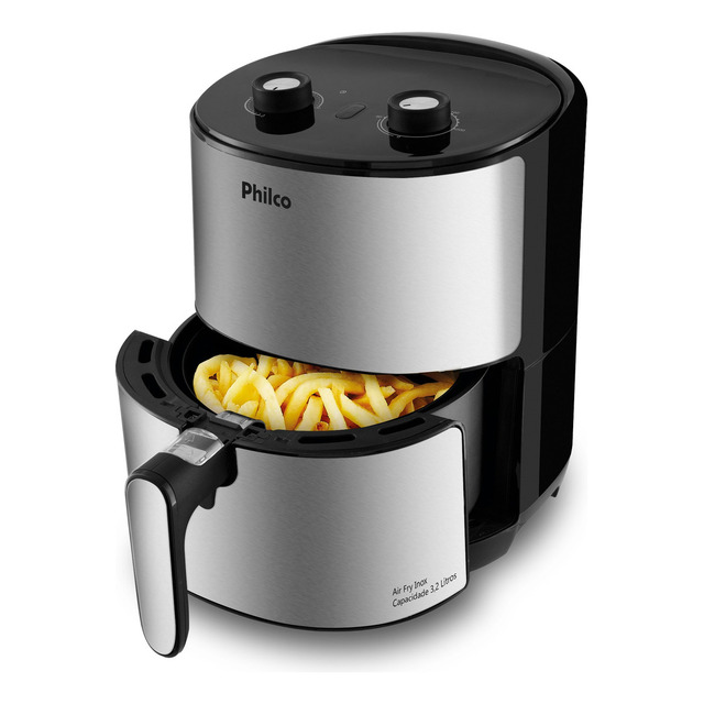 Fritadeira Air Fryer 3,2 Litros Pfr08pi Inox Philco Fritadeira Air Fryer 3,2 Litros Pfr08pi Inox Philco