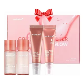 Kit De Cuidado Facial Medicube Glass Skin Collagen 4 Pasos Kit De Cuidado Facial Medicube Glass Skin Collagen 4 Pasos