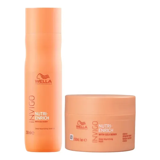 Kit Shampoo 250ml + Máscara 150ml Wella Invigo Nutri Enrich