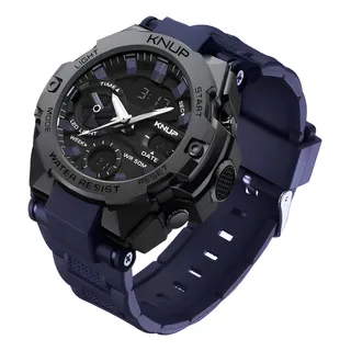 Relogio Masculino Sport Militar Shock Tatico Resistente Ăgua Azul Knup Relogio Masculino Sport Militar Shock Tatico Resistente Ăgua Azul Knup