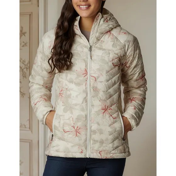 Campera Columbia Outdoor Mujer Powder Lite Cap M Tiza Ras