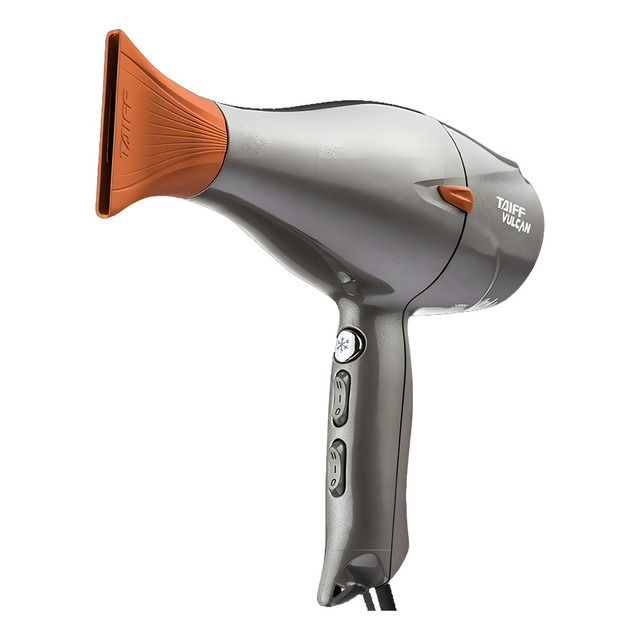 Secador De Cabelos Taiff Vulcan Diamante Íon Cerâmica 2500w Laranja E Grafite 127v