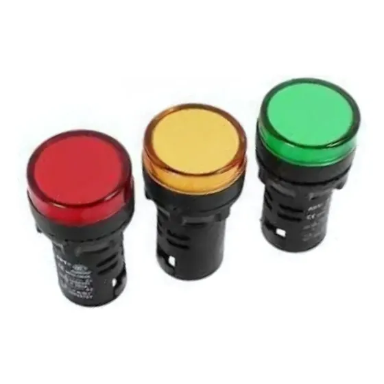 Luz Piloto Led Multivoltaje Rojo, Amarillo Y Verde Andeli