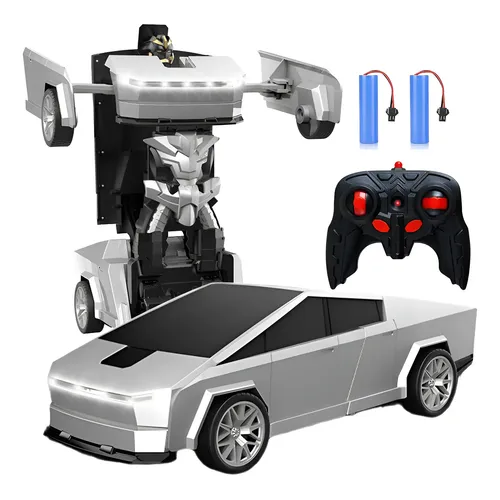 PATEMZON Coche RC Transformers, 2.4 GHz Coche Teledirigido Juguetes Spider con Luz y Sonido, Coche RC Robot con Transformación en un Clic & Rotación