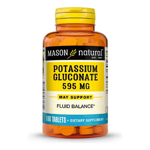 Gluconato De Potasio 595mg Mason Natural 100 Tabletas