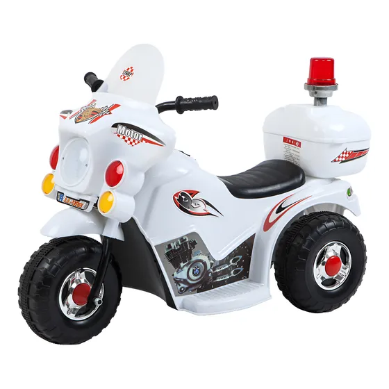 Moto A Bateria Para Niños Policia Luces Y Sonido Love De 6v 
