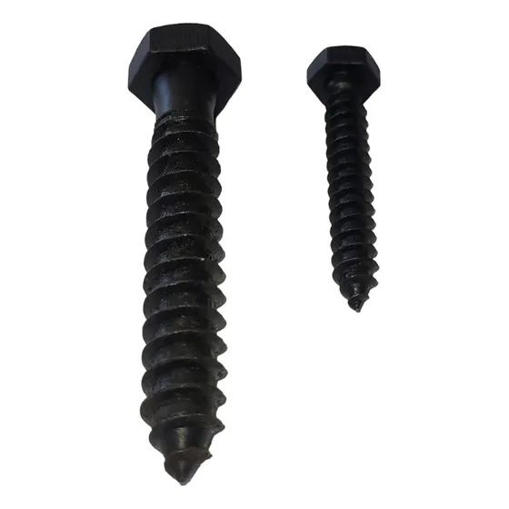 Tornillo Tirafondo Negro (pavonado) 5/16 X5  75 Und