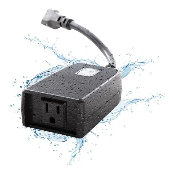Enchufe Contacto Inteligente Wifi Exteriores Negro Tuya