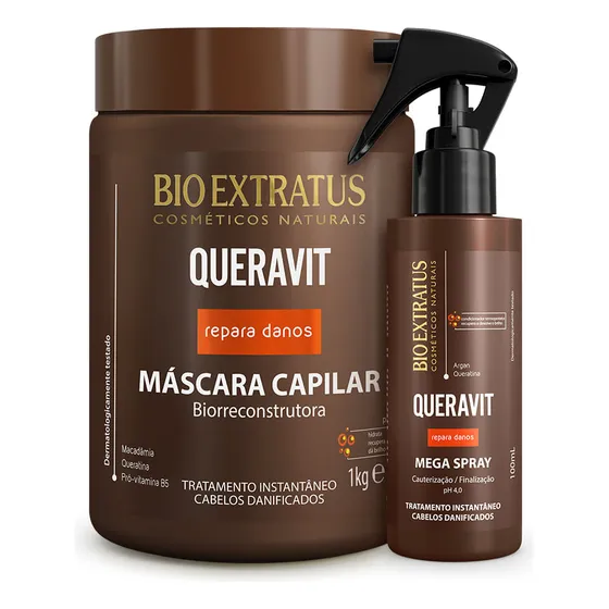 Kit Queravit (1kg) Máscara E Spray Bio Extratus