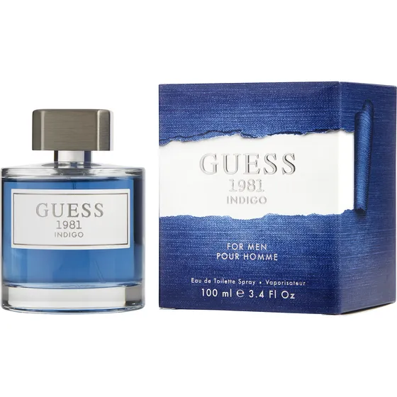 Perfume Guess 1981 Indigo Edt En Spray Para Hombre, 100 Ml