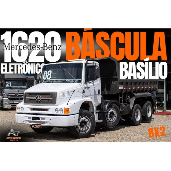 Mb 1620 Bitruck Caçamba Basilio 2008 Eletrônico 8x2 Novo D+