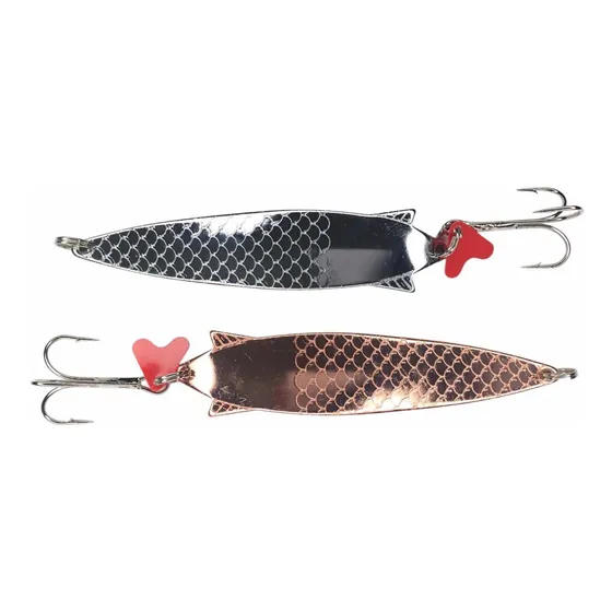 2 Cucharas Tipo Toby 12cm. - 40gr - Ideal Salmón