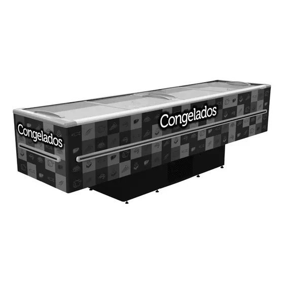 Ilha Para Congelados Fricon Dupla Ação Preta 820 Litros-220v