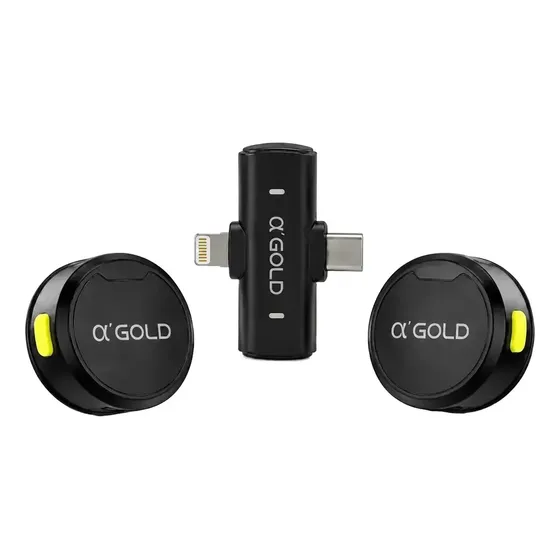 Microfone Lapela Duplo Anti Ruído Tipo C E Lightning iPhone