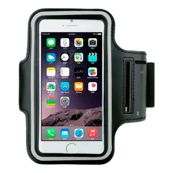 Brazalete para Celular Teléfono móvil con Ventana Táctil , Funda de Brazo, Soporte de Celular para correr, Color Negro | Cuotas sin interés