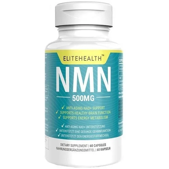 Elite Health Nmn Nicotinamida Pura +nad 500mg X 60 Caps Eeuu Sabor Sin Sabor / Neutro