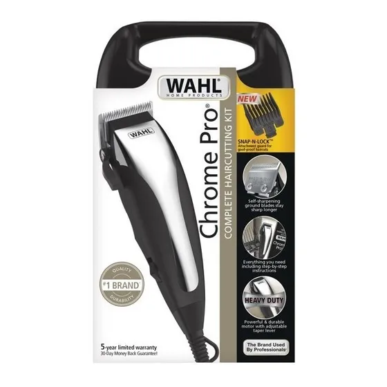 Maquina De Afeitar Wahl Chrome Pro Kit Nueva 
