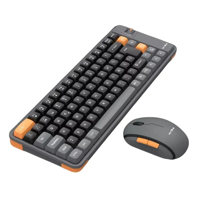 Teclado Y Mouse Kit Combo Bluetooth Cable Usb Weibo Negro