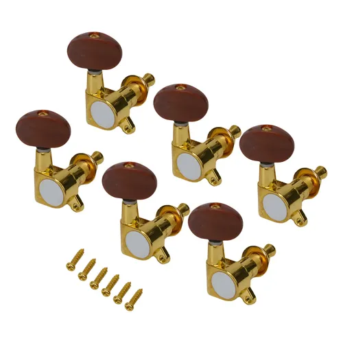 Tarraxas Trava Magnum Lock Gotoh Gold Para Guitarra 6 Linha