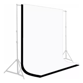 Kit 2 Cicloramas Negro Y Blanco 1.7mx3.5m Fondos Pantalla Kit 2 Cicloramas Negro Y Blanco 1.7mx3.5m Fondos Pantalla