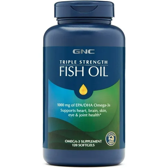 Omega 3 Triple Strength 1000 mg 120 cápsulas Gnc