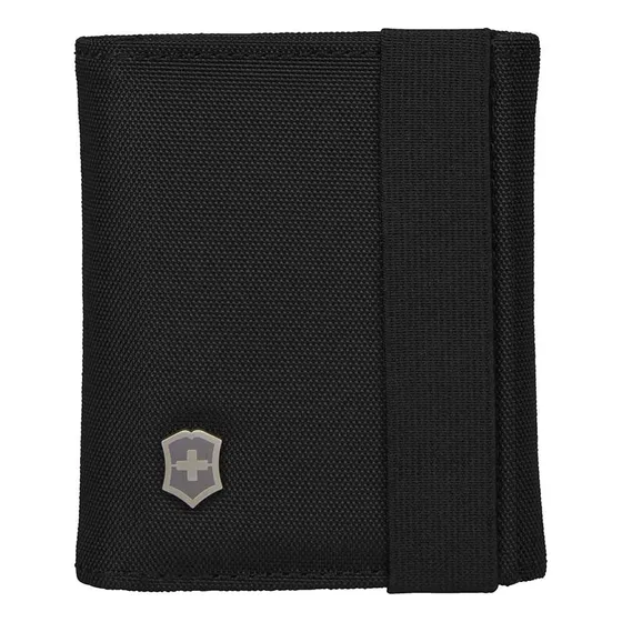 Billetera Victorinox Trifold con diseño Lisa color black de nailon - 10cm x 9cm x 3cm