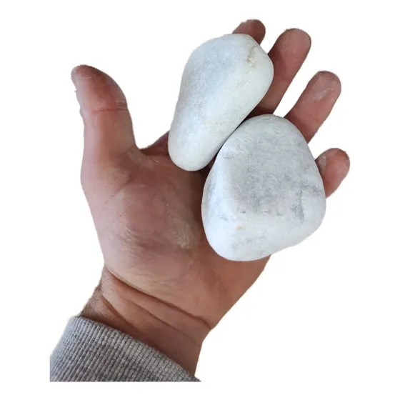 Piedra Blanca Roca Bocha Rodada Marmol X 25 Kg Calidad 