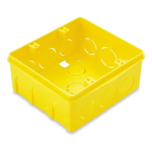 Caja Empotrada Tramontina Amarilla 4x4 - Color: Amarillo