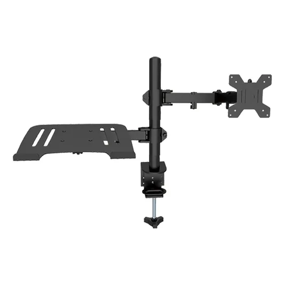 Soporte Doble Brazo Articulado Gadnic Monitor Y Notebook Color Negro