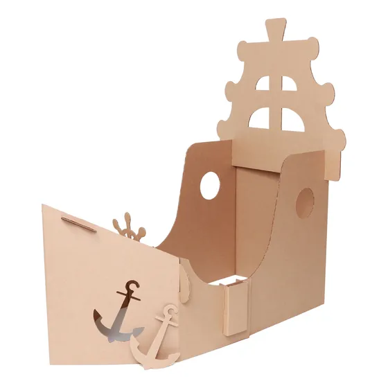 Navio De Papelão Infantil Alegria E Diversão Eu Amo Papelão