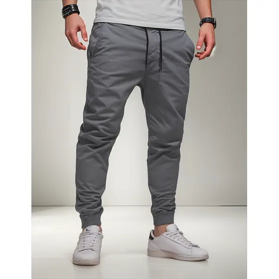 Calça Jogger Masculina Sarja Masculina Punho Elástico