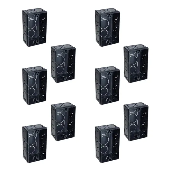 Kit 30 Caixa Passagem Alvenaria Embutir Preto 4x2 Tigre