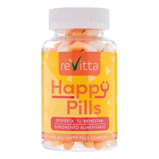 Happy Pills 120 Capsulas Depresion/ansiedad Sin Sabor