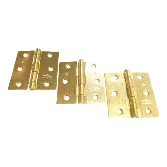 Bisagra 3x3 Induma Sencilla Latonada Trio (tres Bisagras)