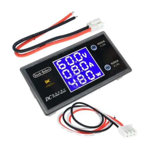 Voltimetro, Amperimetro, Indicador De Potencia, 0-100v.