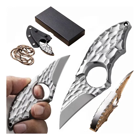 Faca Garra Edc Fulltang 4.5mm Aço Vg10 Com Bainha Em Kydex