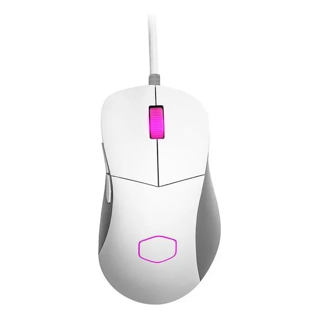Ratón para jugadores Cooler Master Mm730, RGB, 16000 dpi, 6 botones, barra de color blanco