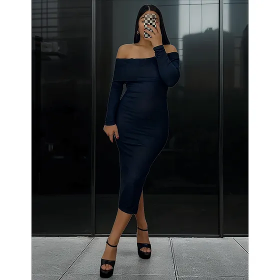 Vestido Paisana Midi Morley Negro
