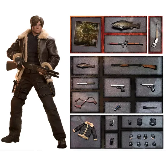 Action Figure Resident Evil Leon Boneco Resident Evil 4