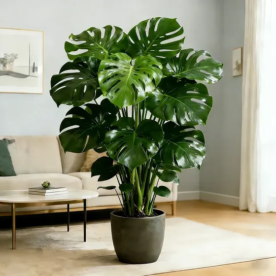 Juego De Plantas Artificiales Grandes Con Forma De Potos Ver