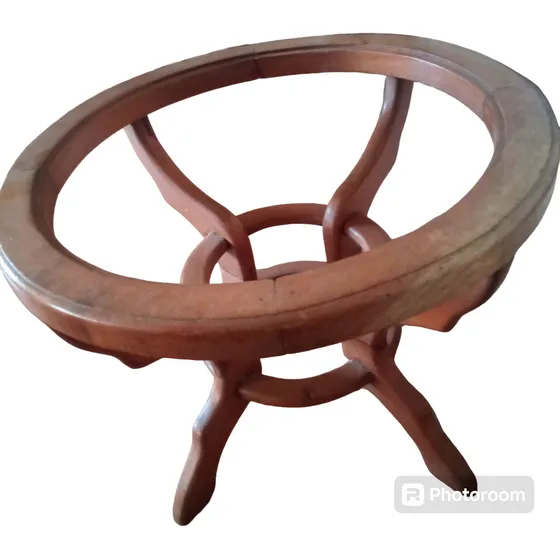 Mesa De Madera  Caoba Claro  Sin Vidrio. Restaurada .