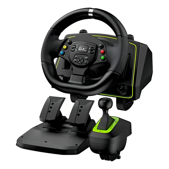 Genius Volante Genius Speedmaster X2 Palanca Pedalera Pc Ps4 Xbox Color Negro
